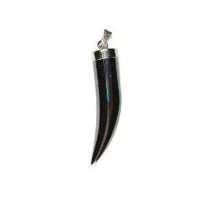  Hematite Tusk Pendant with Cable Choker Jewelry