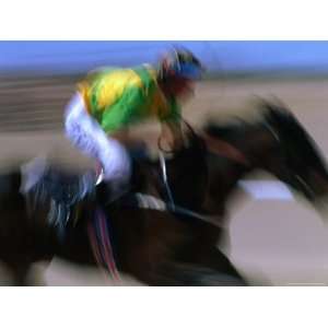 Jockey Riding Horse at Innamincka Races Innamincka, Australia Premium 