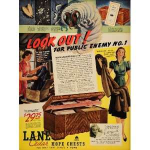  1939 Ad Lane Cedar Hope Chests Moth Home Clothes Gifts 
