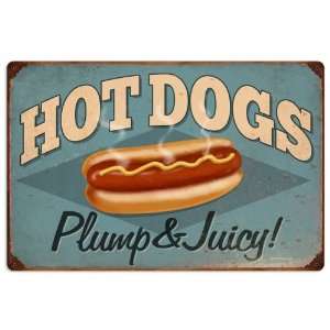 Hot Dogs Vintaged Metal Sign