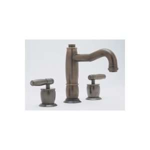 Rohl 3 Hole Widespread Gotham Spout Lavatory Faucet with Pop Up Waste 