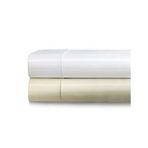 LINEA CASA by Sferra 400 TC Stripe Sheet Set Queen Ivory Pima Cotton 