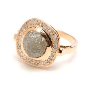  18k Yellow Gold Pave Vintage Ring with Diamond Accents 3 