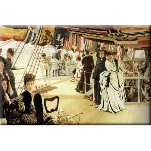   on Shipboard 16x11 Streched Canvas Art by Tissot, James Jacques Joseph