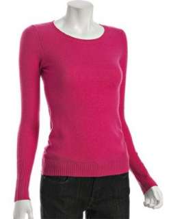 Autumn Cashmere neon pink cashmere basic crewneck sweater   up 
