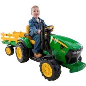 John Deere Battery Operated Ground Force 12 Volt Tractor with Trailer 