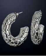 style #311138301 silver Eternity heart textured large j hoop 