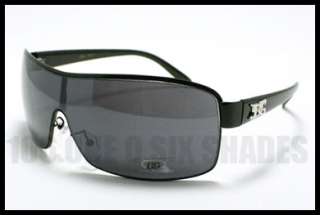 DG DESIGNER Shield Sunglasses Mens Fashion Metal BLACK  