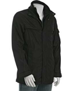 Kenneth Cole Reaction black poly triple placket Fuse jacket 