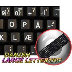  DANISH LARGE UPPER CASE NON TRANSPARENT STICKERS FOR KEYBOARD 