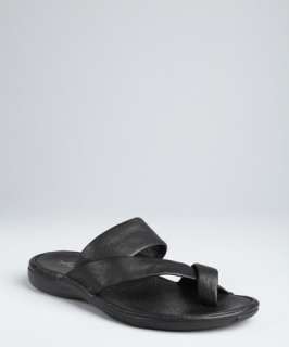Kenneth Cole New York black leather crisscross sandals