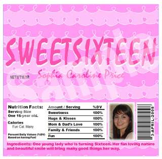 10 Sweet 16 Sweet Sixteen Candy Chocolate Wrappers #2  
