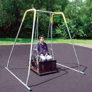 SportsPlay 381 402 Permanent ADA Swing With Frame Size Juvenile with 