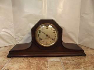Antique New Haven Octagon Top 8 Day Chiming Mantle Clock  