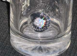 NFL OAKLAND RAIDERS GLASS MUG / COFFEE CUP TALL 5.5 GLASS MUG W 