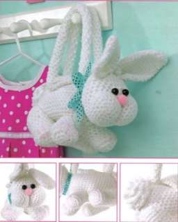 Animal Critter Crochet Purses Purse Patterns Pattern Bunny Cute 