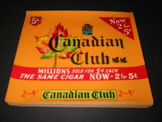100 Old   Canadian Club   CIGAR Box Inner LABELS  