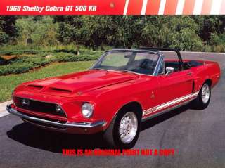 1969 Ford Shelby Cobra GT 500 KR muscle car print  