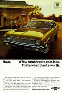 1970 Chevrolet ad ~ Chevy NOVA ~ A Classic Muscle Car  