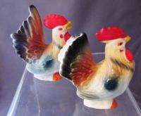 Rooster Hen Vintage Salt Pepper Shakers Country Kitchen  