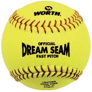  12 ASA NFHS Fastpitch Dream Seam Leather Softball YELLOW 