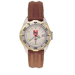   Cornhuskers Ladies All Star Watch w/Leather Band