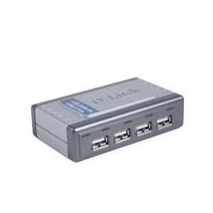  D Link Hub DUB H4 4 Port 480Mbps USB2.0 W/RJ45 Retail 