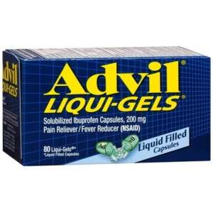 Advil LIQUI GELS 200mg 80 capsules 09/2012  