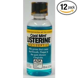 Listerine Antiseptic Mouthwash, Cool Mint 3.2 Ounces / 95 Ml (Pack of 