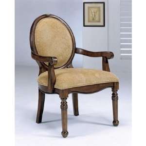  Cameo Back Accent Chair in Walnut