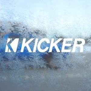  Kicker Speakers Audio White Decal Laptop Window White 