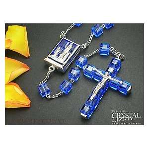    Ghirelli Blue Swarovski Crystal Rosary Arts, Crafts & Sewing