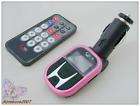 Car  Player FM Modulator USB TF Slot Remote Pink