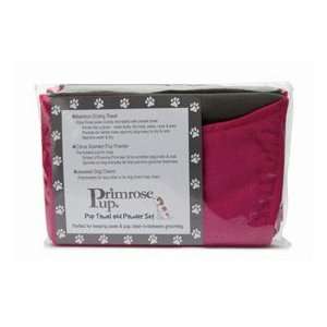  Pink Primrose Pup Towel, Powder, and Charm Set Pet 