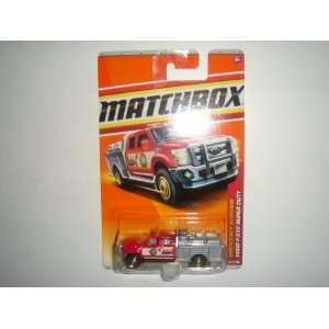  2011 Matchbox Ford F 550 Super Duty Fire Truck Red/Gray 