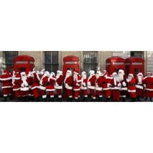  Men from the London Santa School, Dressed in Christmas 