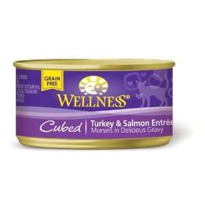  Wellness Canned Cat Food, Minced Turkey Entree, 24 Pack of 