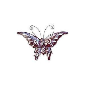  Iron wall decoration, Red Butterfly