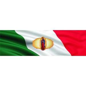  Mexican Lady Guadalupe Flag Rear Window Decal Automotive
