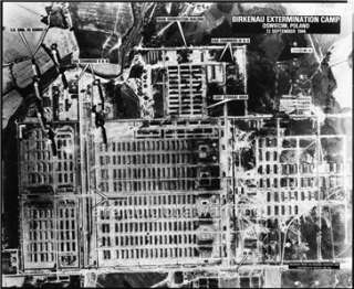 Photo 1944 Sky View Bombing of Auschwitz Birkenau  