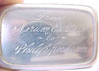 Vintage ~ Etched Sterling Silver Trinket / Pill Box  