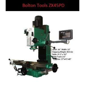  Bolton ZX45PD Mill Drill Milling Machine Dove Tail Column 