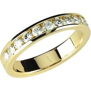   Created Moissanite Anniversary Band In 14K Whitegold Size 7 Jewelry