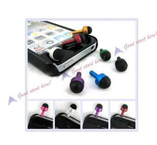 5mm Earphone Jack Plug Dust Cover Mini Touch Pen Stylus For iPhone 