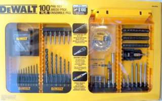 100Pc. PRO Black Oxide Drill Bit Set With Quick Change Accessory By 