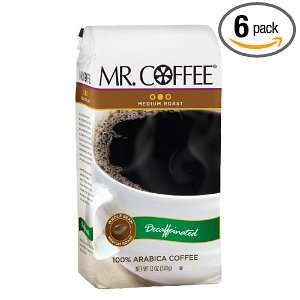Mr. Coffee Decaffeinated Medium Roast Whole Bean Coffee, 12 Ounce Bags 