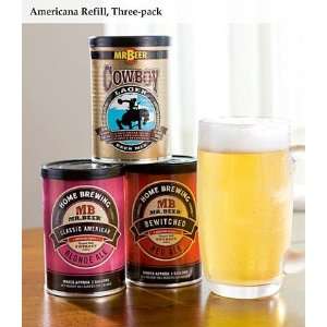  Mr. Beer Homemade Beer Brew Kit Americana Refill, 3 pack 