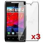 Clear Premium LCD SCREEN PROTECTOR X3 FOR MOTOROLA Droid Razr XT912 