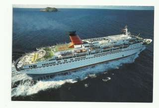 Cunard Princess Cruise Ship Boat Bahamas Postcard  