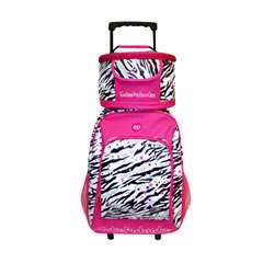 Cutie Patootie Zebra Print Pink & Black Backpack  